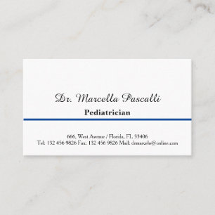 Ärztin Blue Business Card Visitenkarte