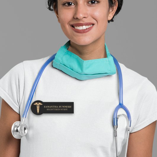 Ärztin Caduceus Gold Medizin RN Namensschild