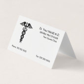 Ärztin Caduceus White Ernennung Visitenkarten (Vorderseite)