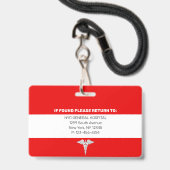 Ärztin| Foto-ID des Krankenhauses Medizinischer Mi Ausweis (Back with Lanyard)
