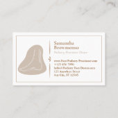 Ärztin für Brown Minimal Foot Care Podiatrie Visitenkarte (Rückseite)