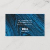 Ärztin für Fußpflege Abstrakt Blue Visitenkarte (Rückseite)