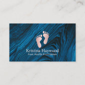 Ärztin für Fußpflege Abstrakt Blue Visitenkarte (Vorderseite)