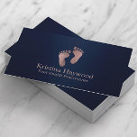 Ärztin für Fußpflege Navy Blue Visitenkarte<br><div class="desc">Foot Health Practitioner Modern Navy Blue Business Cards.</div>