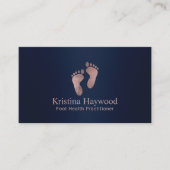 Ärztin für Fußpflege Navy Blue Visitenkarte (Vorderseite)