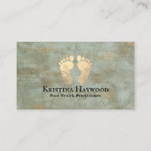 Ärztin für Fußpflege Vintag Bronze Visitenkarte (Vorderseite)