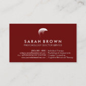 Ärztin für klinische Psychologie Burgund Visitenkarte (Rückseite)