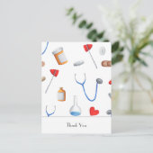 Ärztin für Krankenhausausrüstung oder Krankenpfleg Postkarte (Stehend Vorderseite)