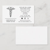 Ärztin für Krankenpflege Caduceus Visitenkarte (Vorne/Hinten)