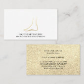 Ärztin für Medizin mit Gold Foot Care Visitenkarte (Vorne/Hinten)