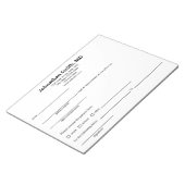 Ärztin für medizinische Versorgung Schwarz-weiße V Notizblock (angewinkelt)