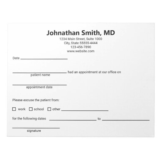 Ärztin für medizinische Versorgung Schwarz-weiße V Notizblock (Vorderseite)