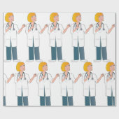 Ärztin Geschenkpapier (Flach)