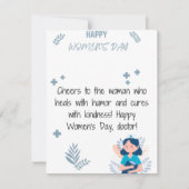 Ärztin - Glückliche Frauentagskarte Feiertagskarte (Vorderseite)