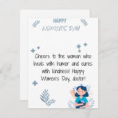 Ärztin - Glückliche Frauentagskarte Feiertagskarte (Vorne/Hinten)