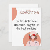 Ärztin - Glückliche Frauentagskarte, Feiertagskarte (Vorne/Hinten)