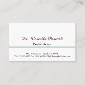 Ärztin Grüne Visitenkarte (Vorderseite)