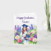 Ärztin Happy Abschluss Medical School Karte (Vorderseite)