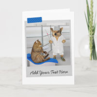 Ärztin Hund und Katze Klinik Funny