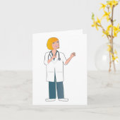 Ärztin Karte (Gelbe Blume)