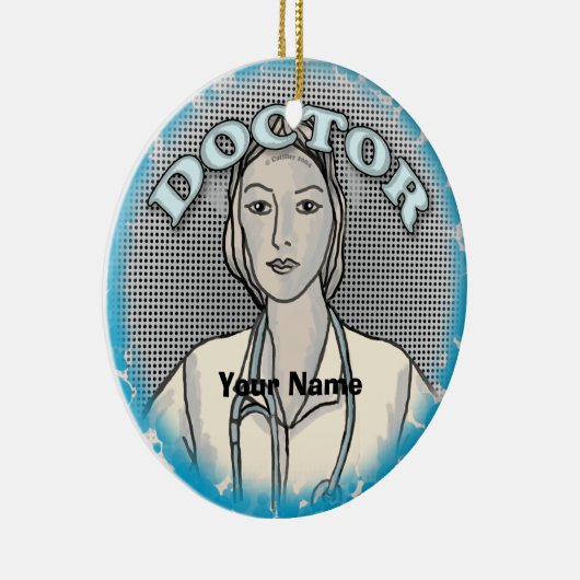 Ärztin Keramik Ornament (Rechts)