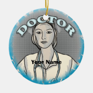 Ärztin Keramik Ornament