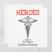 Ärztin Krankenanstalt Krankenpflege Krankenpflege Dankeskarte (Vorne/Hinten)