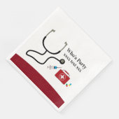 Ärztin, Krankenpflege, Medizin Serviette (Ecke)