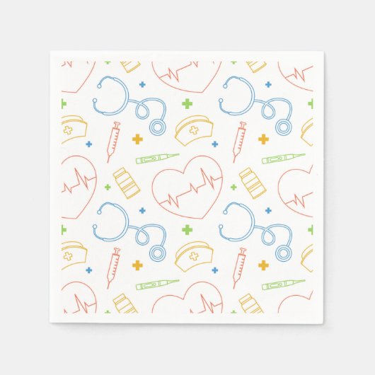 Ärztin Krankenpflegerkrankheit Serviette (Vorderseite)