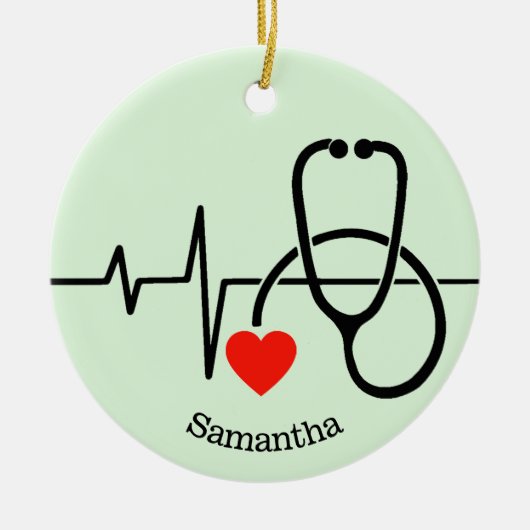 Ärztin Krankenpflegervereinigung Keramik Ornament (Vorne)