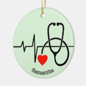 Ärztin Krankenpflegervereinigung Keramik Ornament (Links)