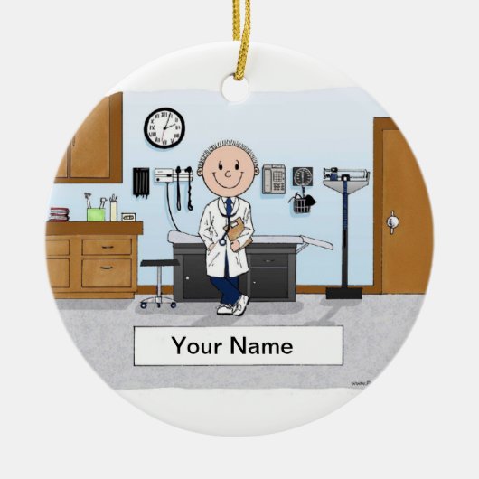 Ärztin, Krankenschwester, Ärztin Assistentin - män Keramik Ornament (Vorne)
