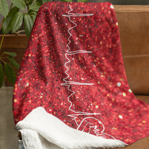 Ärztin Krankenschwester Glitzer Rot Personalisiert Sherpadecke