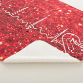 Ärztin Krankenschwester Glitzer Rot Personalisiert Sherpadecke (3/4)