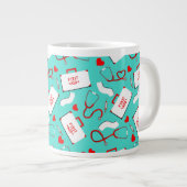 Ärztin / Krankenschwester / Medizin Jumbo-Tasse (Vorderseite Rechts)