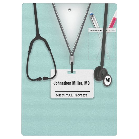 Ärztin, Krankenschwester oder medizinischer Betreu Klemmbrett (Rückseite)
