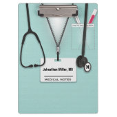 Ärztin, Krankenschwester oder medizinischer Betreu Klemmbrett (Vorderseite)