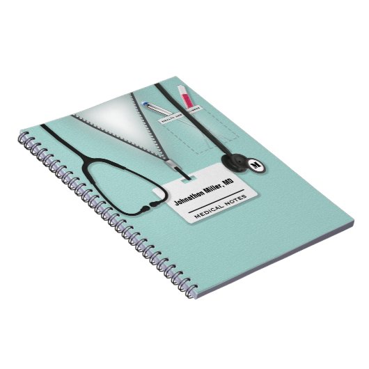 Ärztin, Krankenschwester oder medizinischer Betreu Notizblock (Rechte Seite)