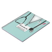 Ärztin, Krankenschwester oder medizinischer Betreu Notizblock (Linke Seite)