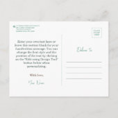 Ärztin, Krankenschwester, paramedizinisch, Geschen Postkarte (Rückseite)