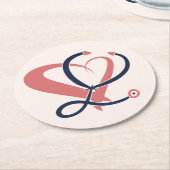 Ärztin, Krankenschwester, paramedizinisch, Geschen Runder Pappuntersetzer (Angewinkelt)