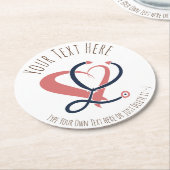 Ärztin, Krankenschwester, paramedizinisch, Geschen Runder Pappuntersetzer (Angewinkelt)