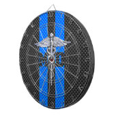 Ärztin MD Caduceus auf Carbon Fiber Style Dartscheibe (Vorderseite rechts)
