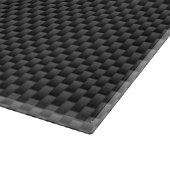 Ärztin MD Caduceus auf Carbon Fiber Style Schneidebrett (Ecke)