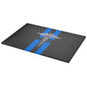 Ärztin MD Caduceus auf Carbon Fiber Style Schneidebrett (Ecke)