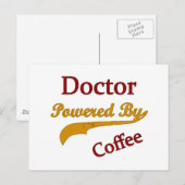 Ärztin mit Kaffee Postkarte (Vorne/Hinten)