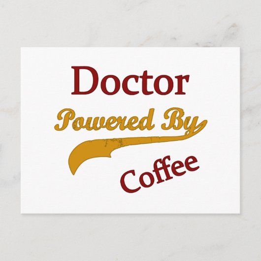 Ärztin mit Kaffee Postkarte (Vorderseite)