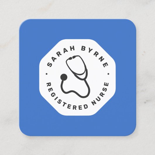 Ärztin oder Krankenschwester Stethoscope Business Quadratische Visitenkarte (Vorderseite)