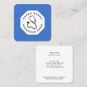 Ärztin oder Krankenschwester Stethoscope Business Quadratische Visitenkarte (Vorne/Hinten)