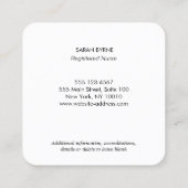 Ärztin oder Krankenschwester Stethoscope Business Quadratische Visitenkarte (Rückseite)